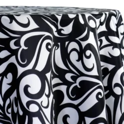 Abstract (Pucci) Table Linen in Black and White