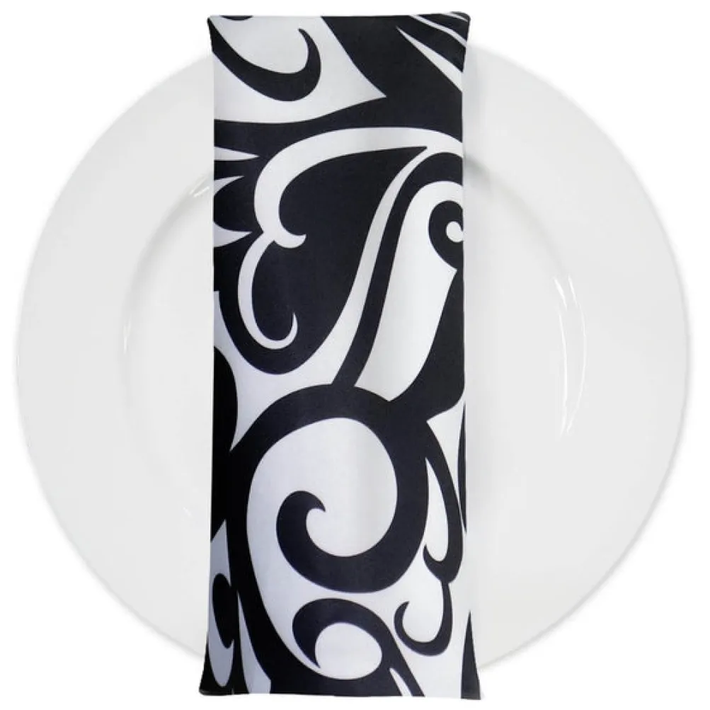 Abstract (Pucci) Table Napkin in Black and White