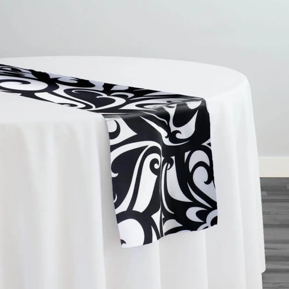 Abstract (Pucci) Table Runner in Black and White
