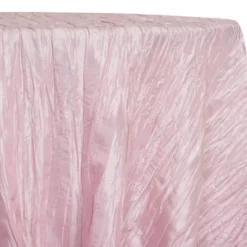 Accordion Taffeta Table Linen in Pink Petal