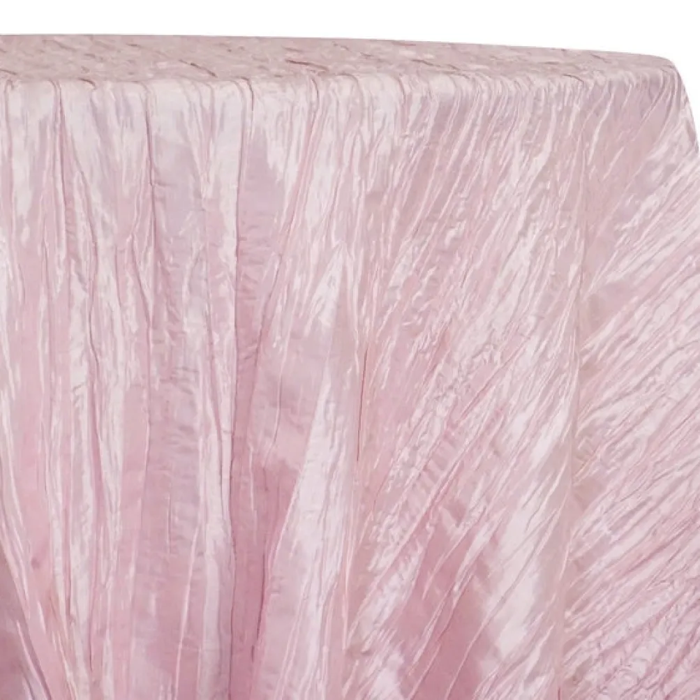 Accordion Taffeta Table Linen in Pink Petal