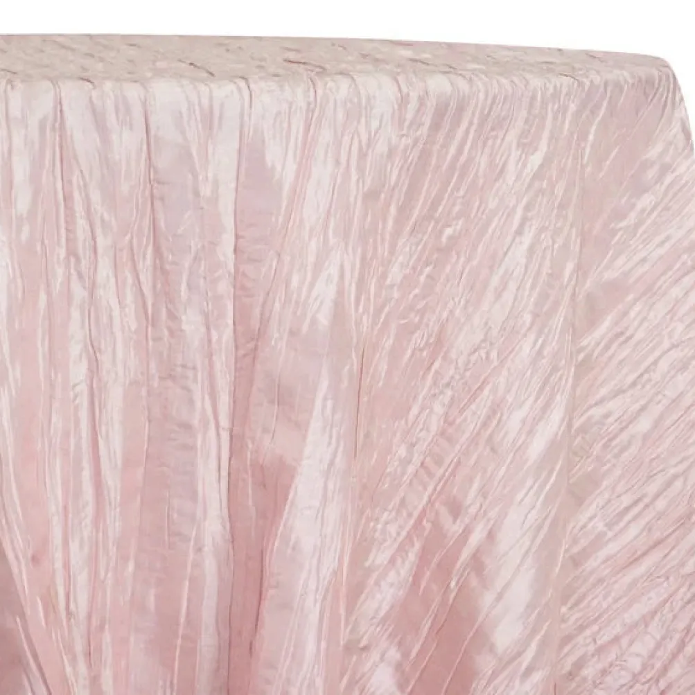 Accordion Taffeta Table Linen in Rose Powder