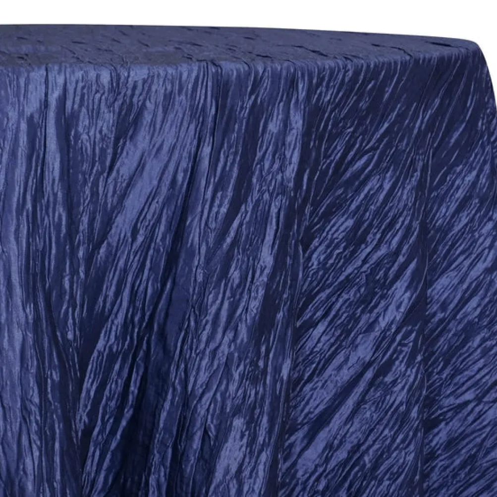 Accordion Taffeta Table Linen in Navy