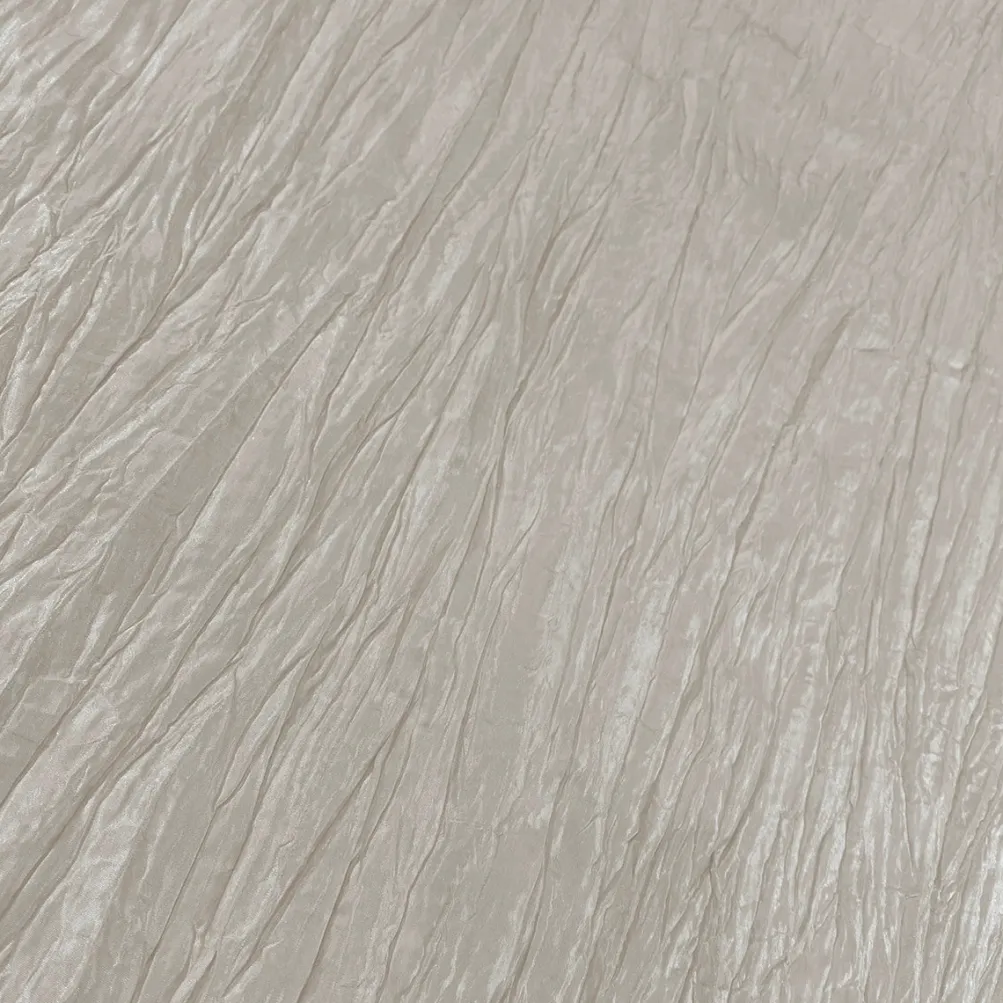Accordion Taffeta Table Linen in Cream
