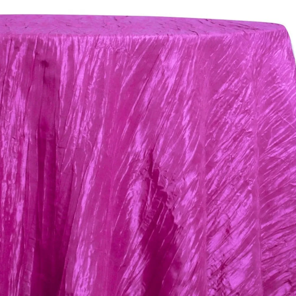 Accordion Taffeta Table Linen in Fuchsia