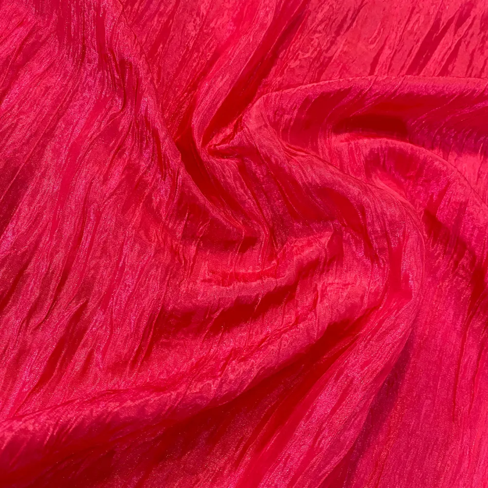 Accordion Taffeta Table Linen in Hot Pink