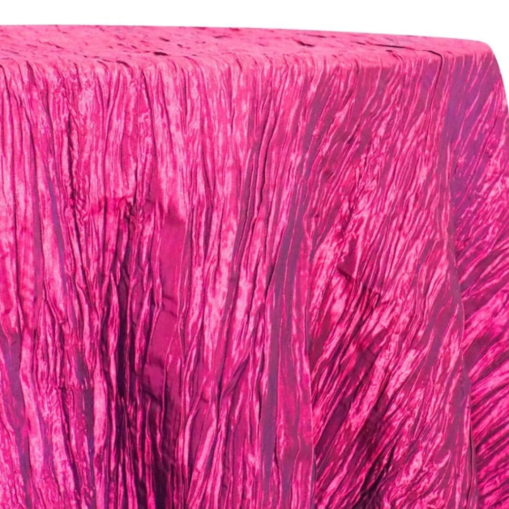 Accordion Taffeta Table Linen in Hot Pink