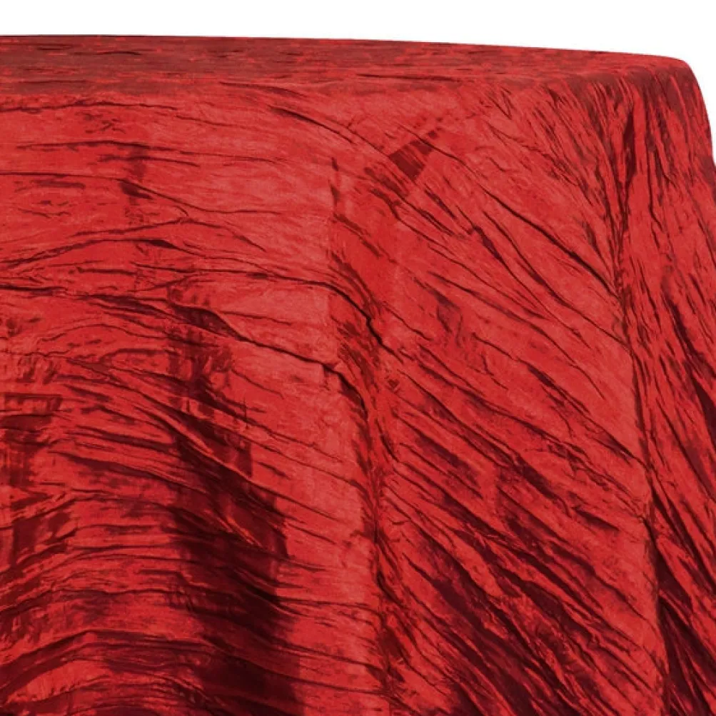 Accordion Taffeta Table Linen in Red