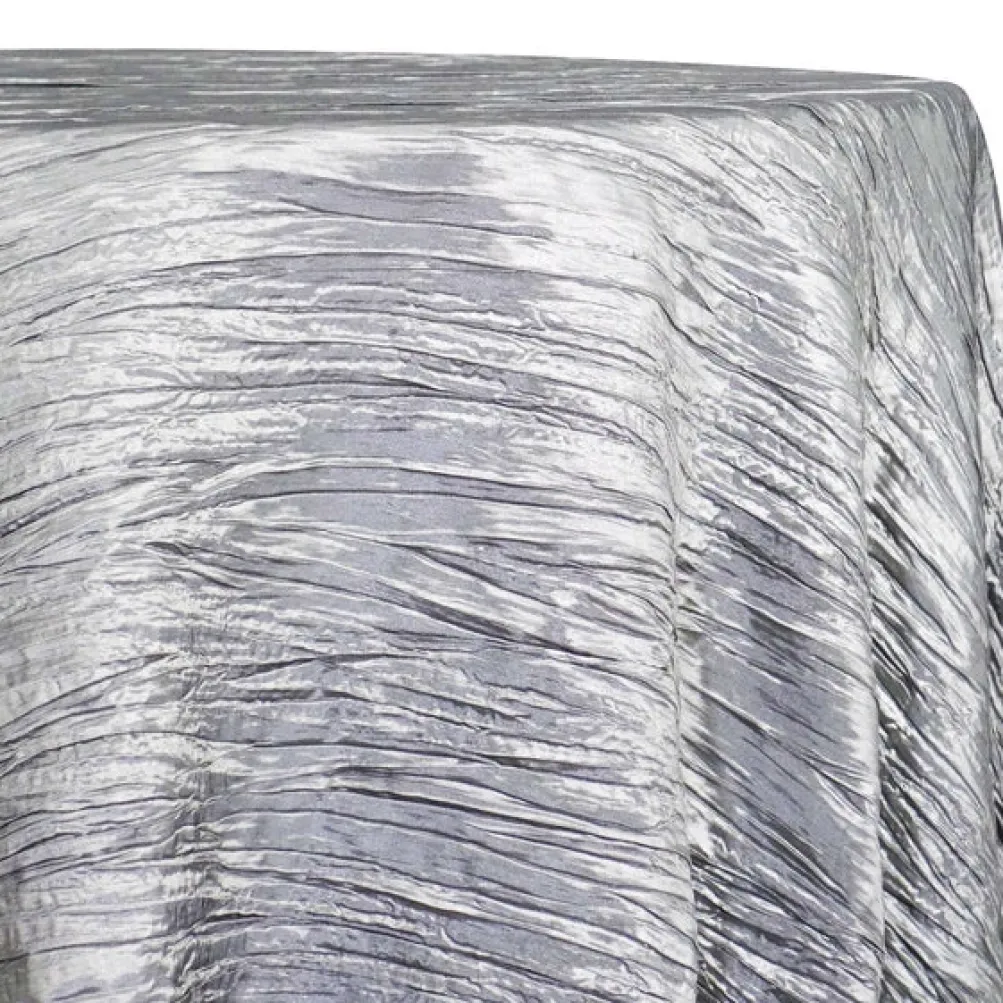 Accordion Taffeta Table Linen in Silver 097