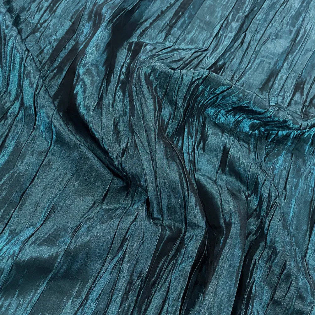 Accordion Taffeta Table Linen in Teal 33