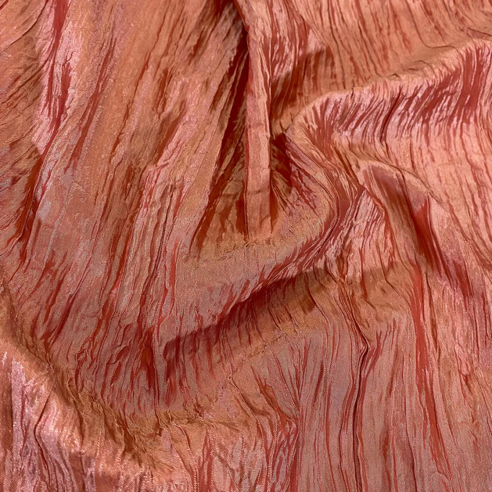 Accordion Taffeta Table Linen in Coral