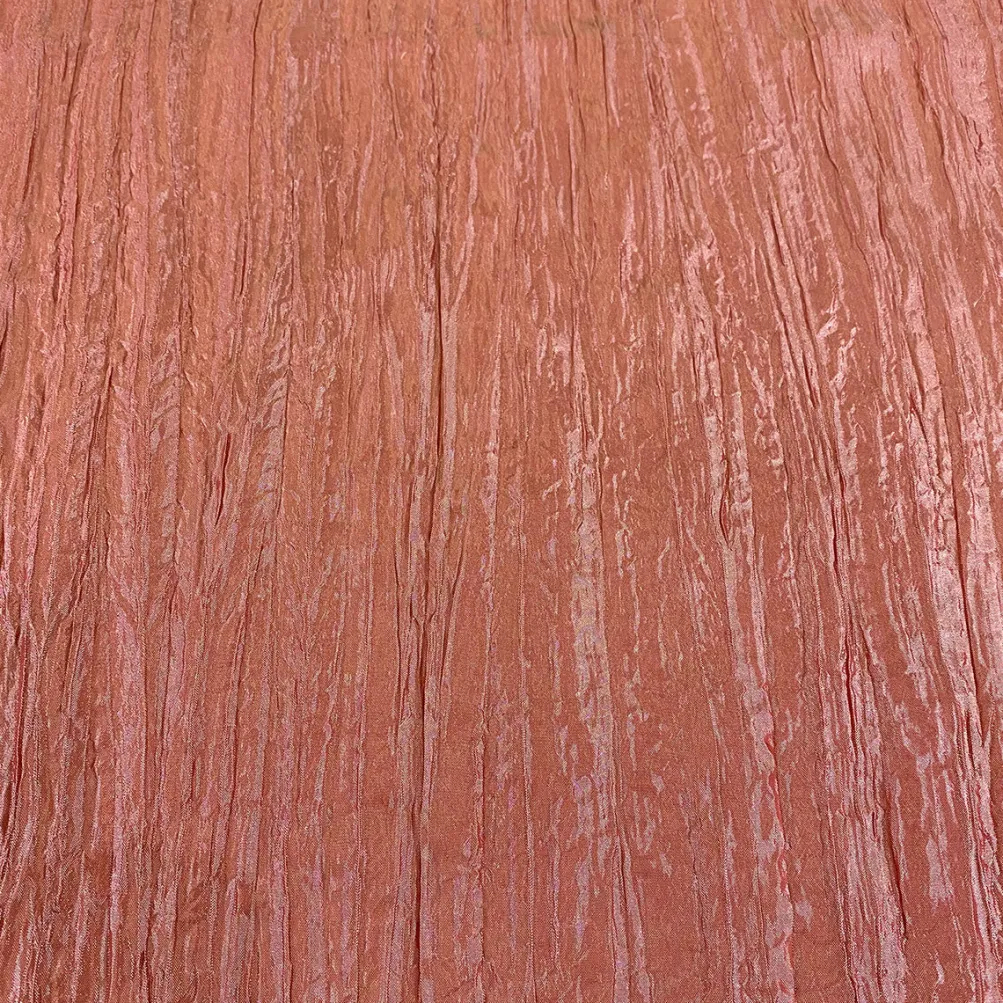 Accordion Taffeta Table Linen in Coral