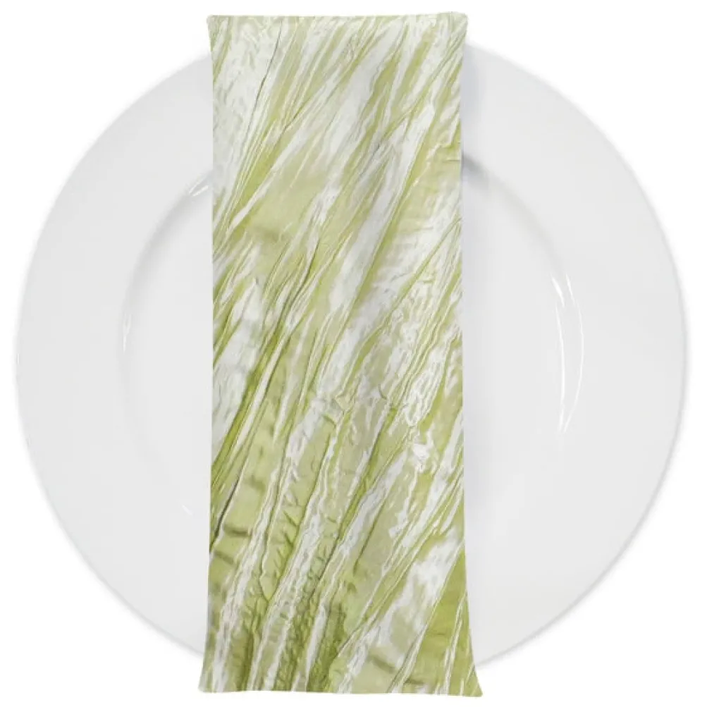 Accordion Taffeta Table Napkin in Lt Sage
