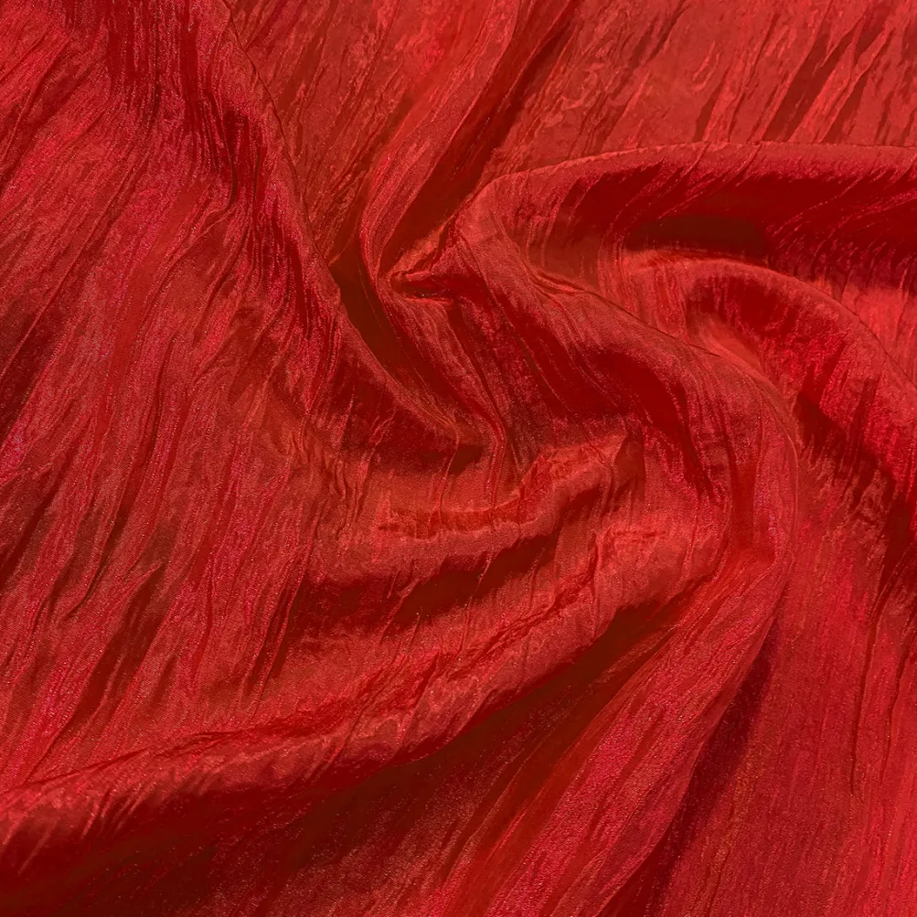 Accordion Taffeta Table Napkin in Red