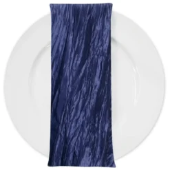 Accordion Taffeta Table Napkin in Navy