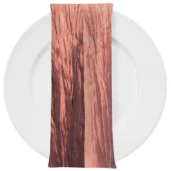 Accordion Taffeta Table Napkin in Salmon
