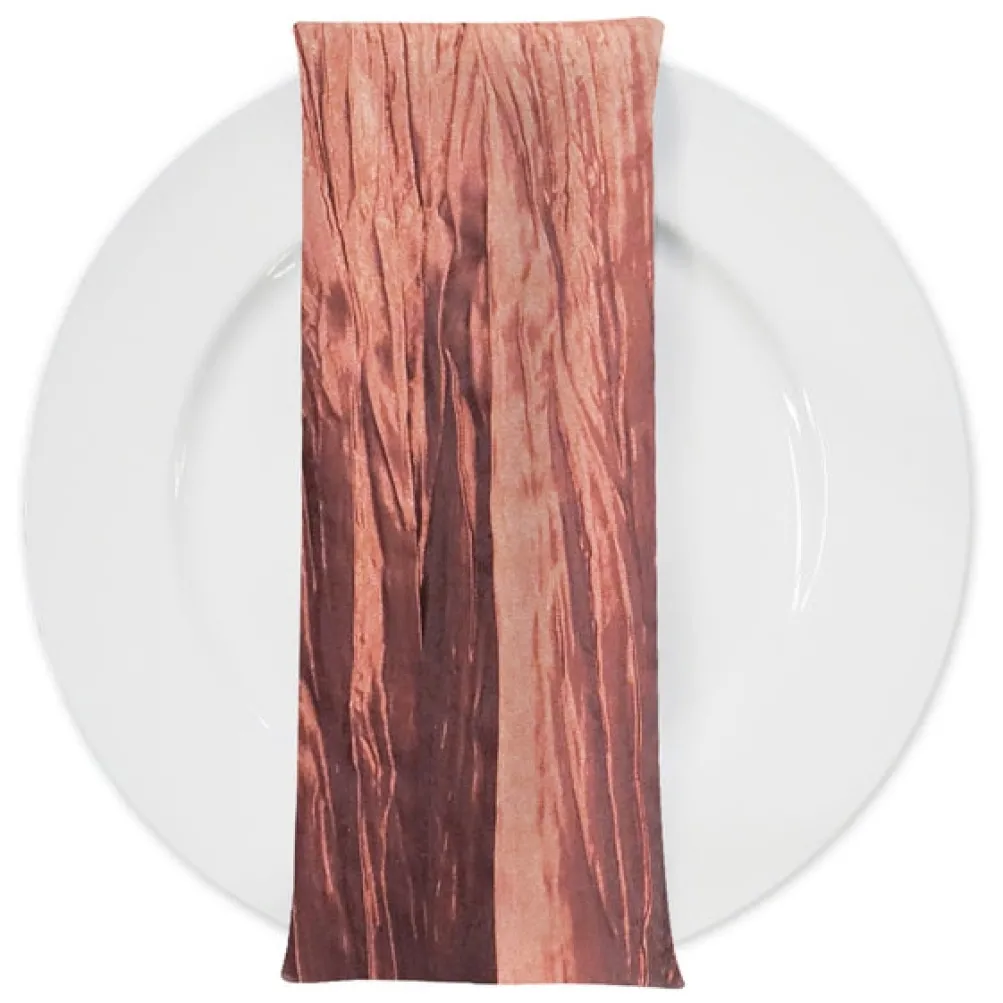 Accordion Taffeta Table Napkin in Salmon
