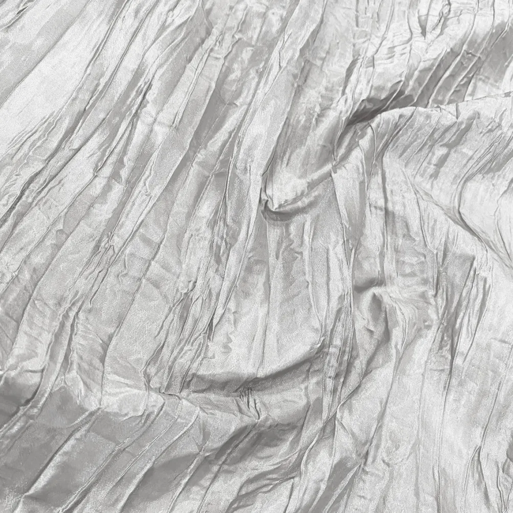 Accordion Taffeta Table Napkin in White