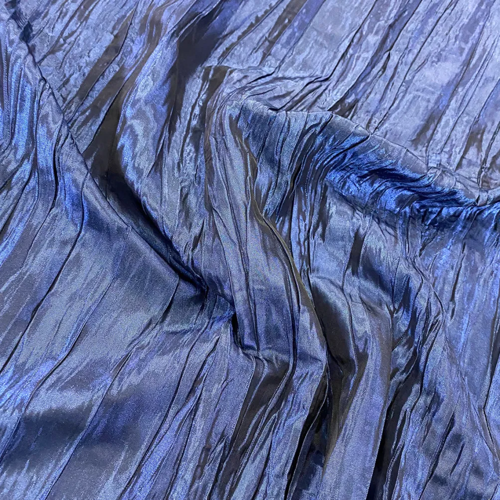 Accordion Taffeta Table Runner in Navy