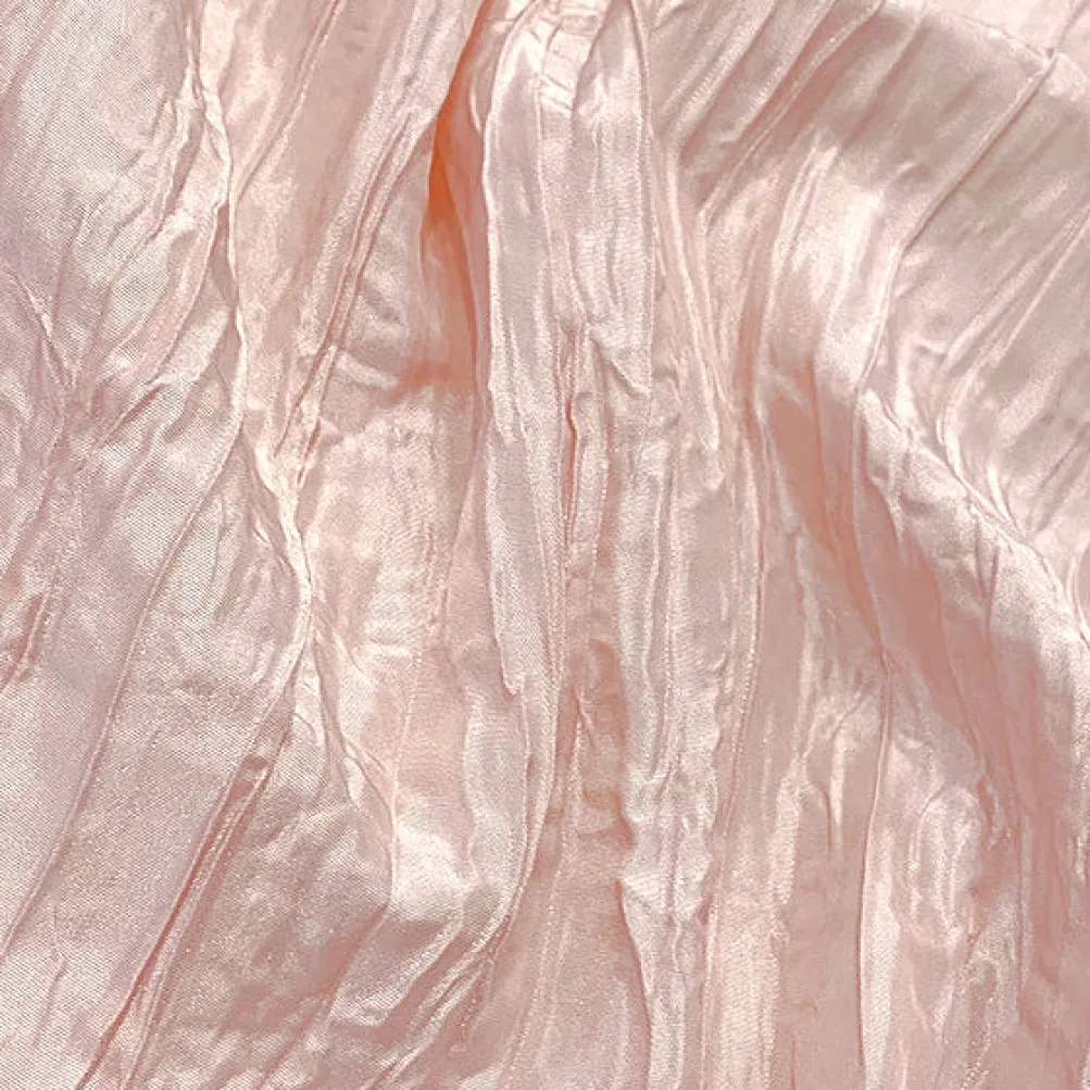 Accordion Taffeta Table Runner in Rose Powder