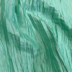 Accordion Taffeta Table Runner in Teal Green