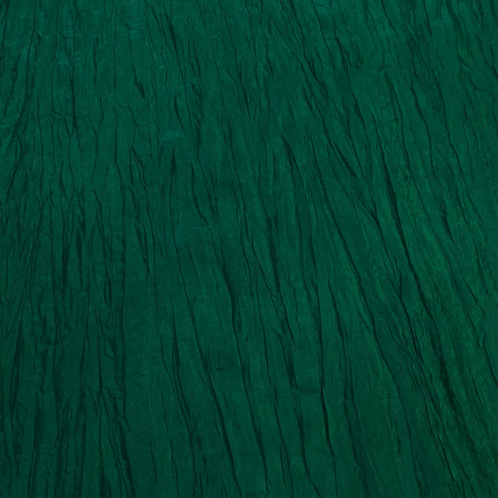 Accordion Taffeta Table Runner in Hunter Green