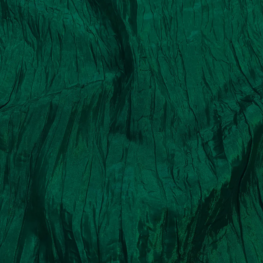 Accordion Taffeta Table Runner in Hunter Green