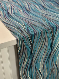 Allure Jacquard Table Linen in Blue