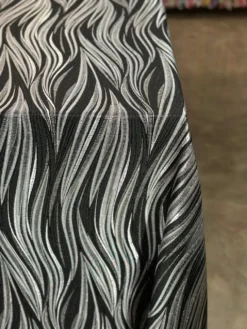 Allure Jacquard Table Linen in Black and Silver