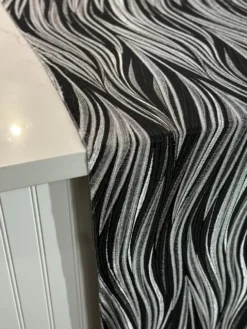 Allure Jacquard Table Linen in Black and Silver
