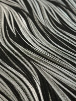 Allure Jacquard Table Linen in Black and Silver