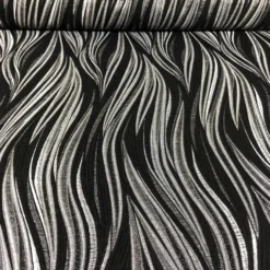 Allure Jacquard Table Linen in Black and Silver