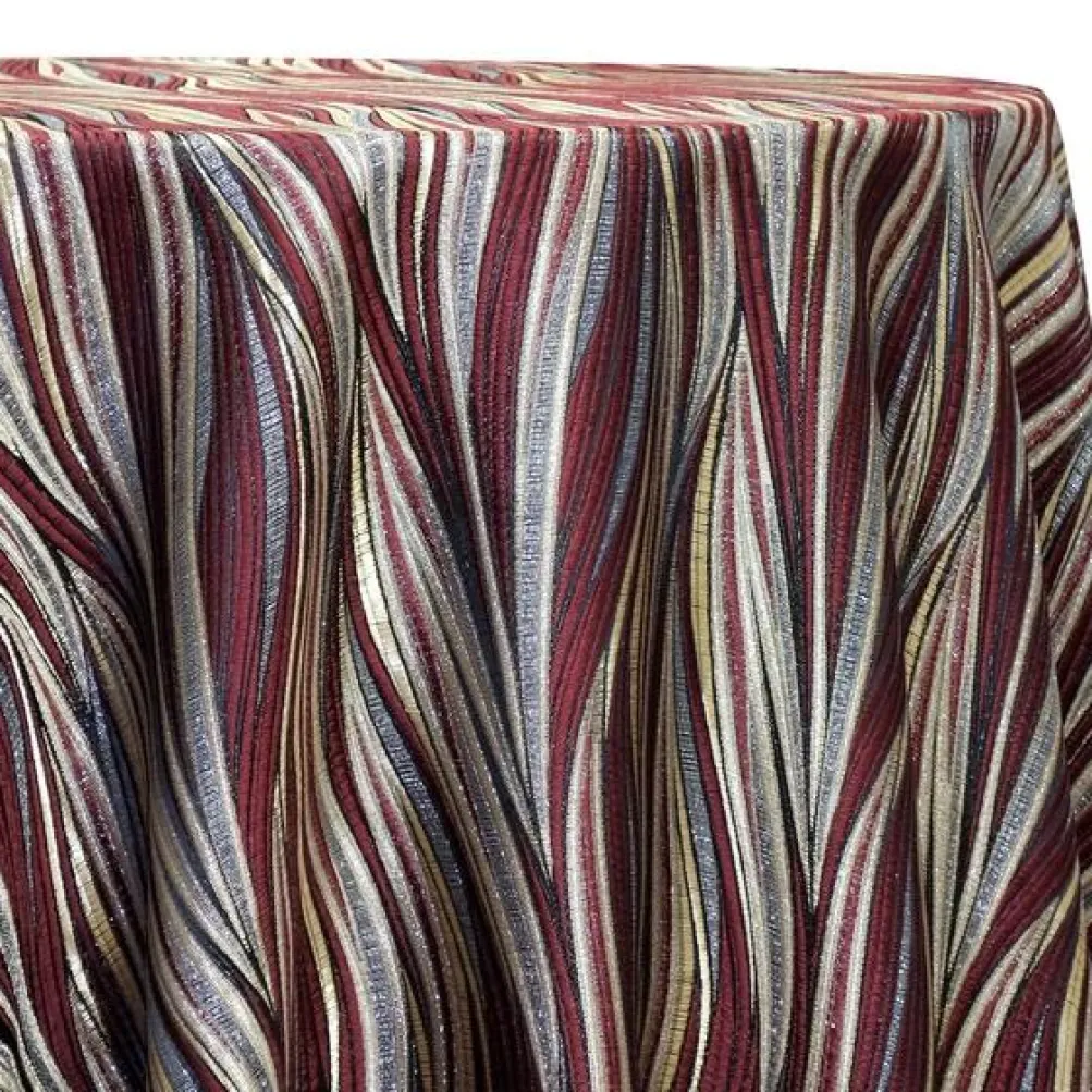 Allure Jacquard Table Linen in Burgundy