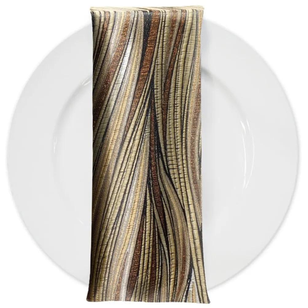 Allure Jacquard Table Napkin in Gold