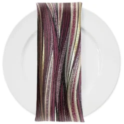 Allure Jacquard Table Napkin in Plum