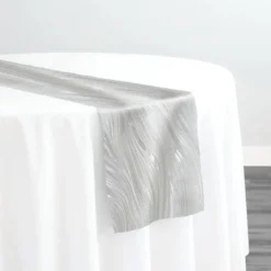 Allure Jacquard Table Runner in White