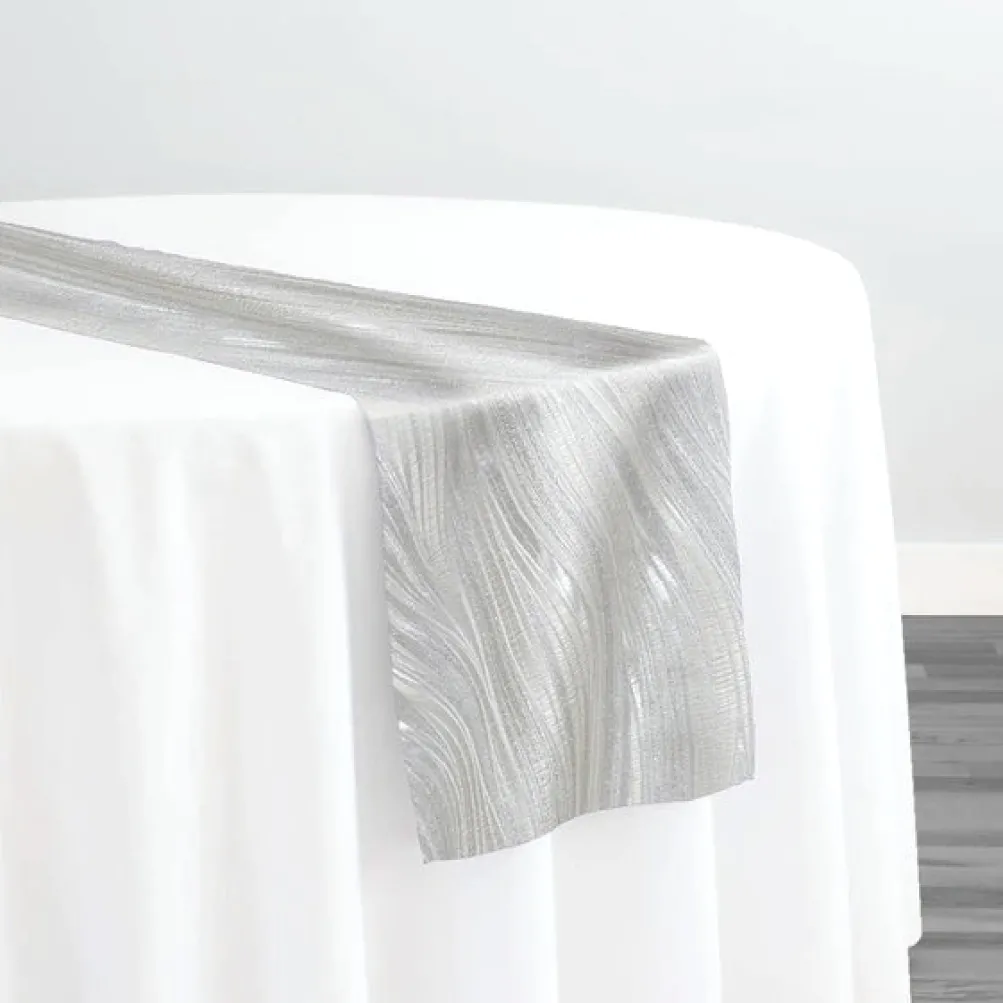 Allure Jacquard Table Runner in White