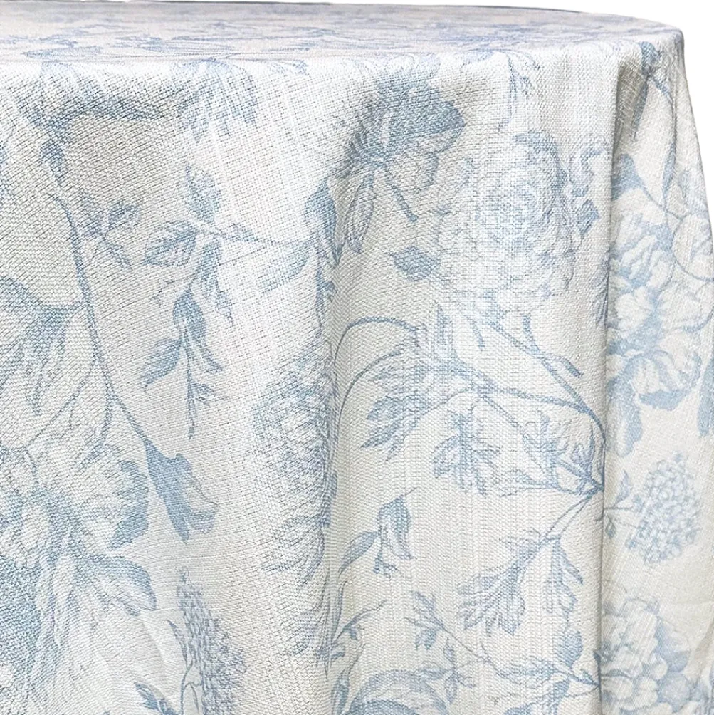 Artistry Bloom (Slub Print) Table Linen in Lt Blue