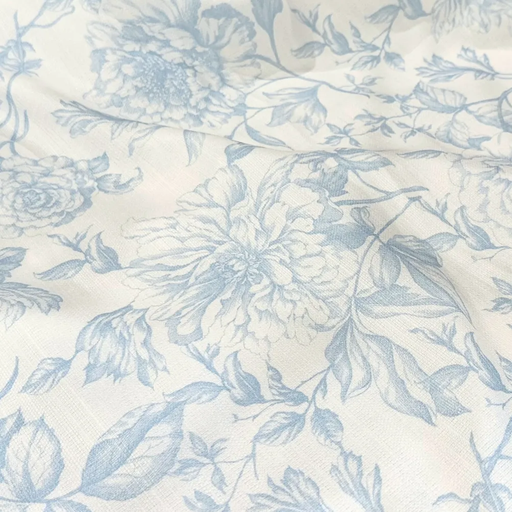 Artistry Bloom (Slub Print) Table Linen in Lt Blue