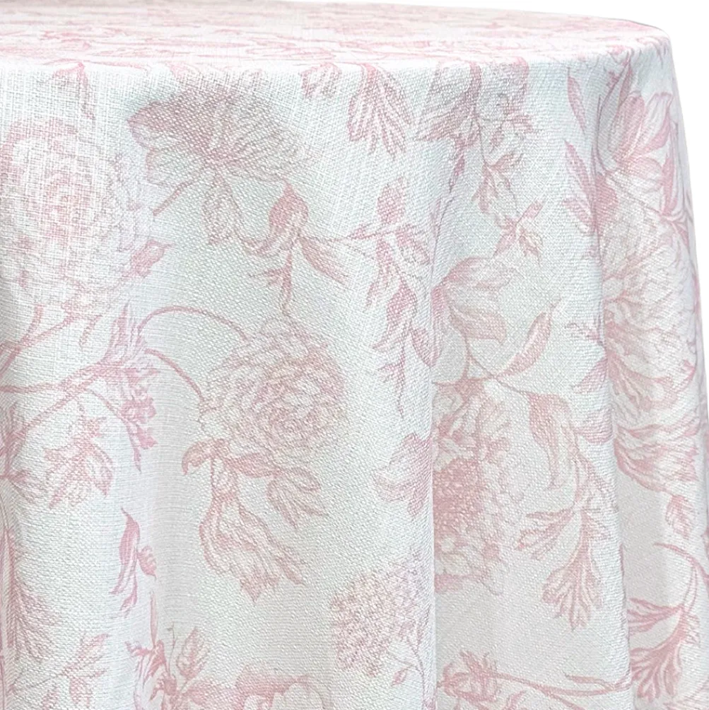 Artistry Bloom (Slub Print) Table Linen in Dusty Rose