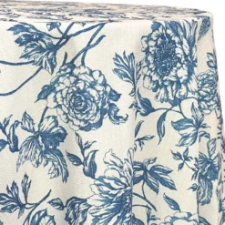 Artistry Bloom (Slub Print) Table Linen in Royal