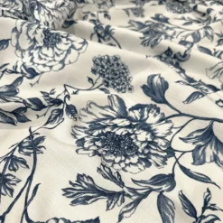 Artistry Bloom (Slub Print) Table Linen in Navy