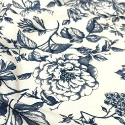 Artistry Bloom (Slub Print) Table Runner in Navy