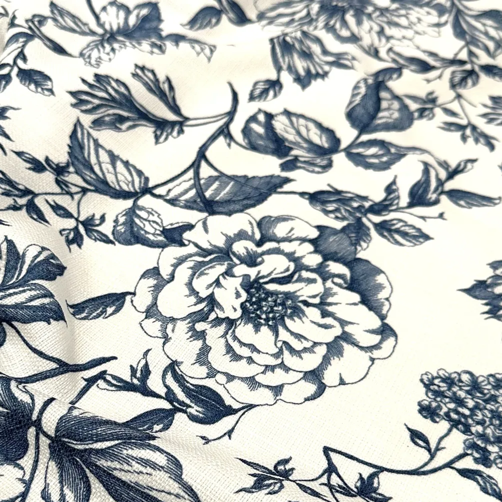 Artistry Bloom (Slub Print) Table Runner in Navy