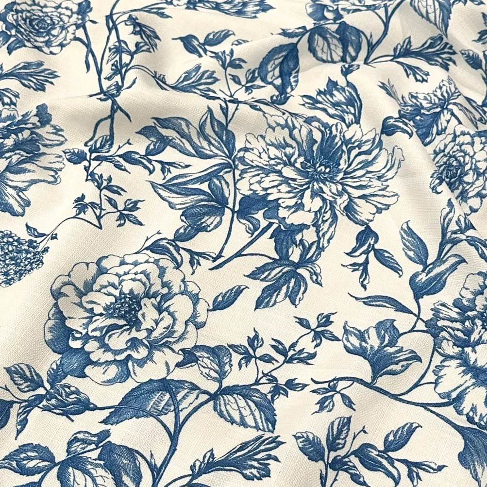 Artistry Bloom (Slub Print) Table Runner in Royal