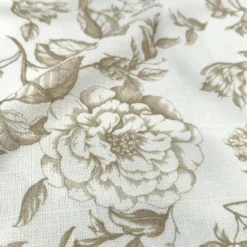 Artistry Bloom (Slub Print) Table Runner in Taupe