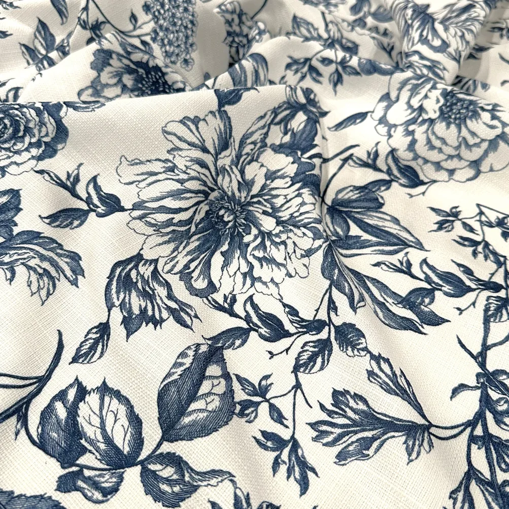 Artistry Bloom (Slub Print) Table Napkin in Navy