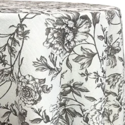 Artistry Bloom (Slub Print) Table Linen in Grey