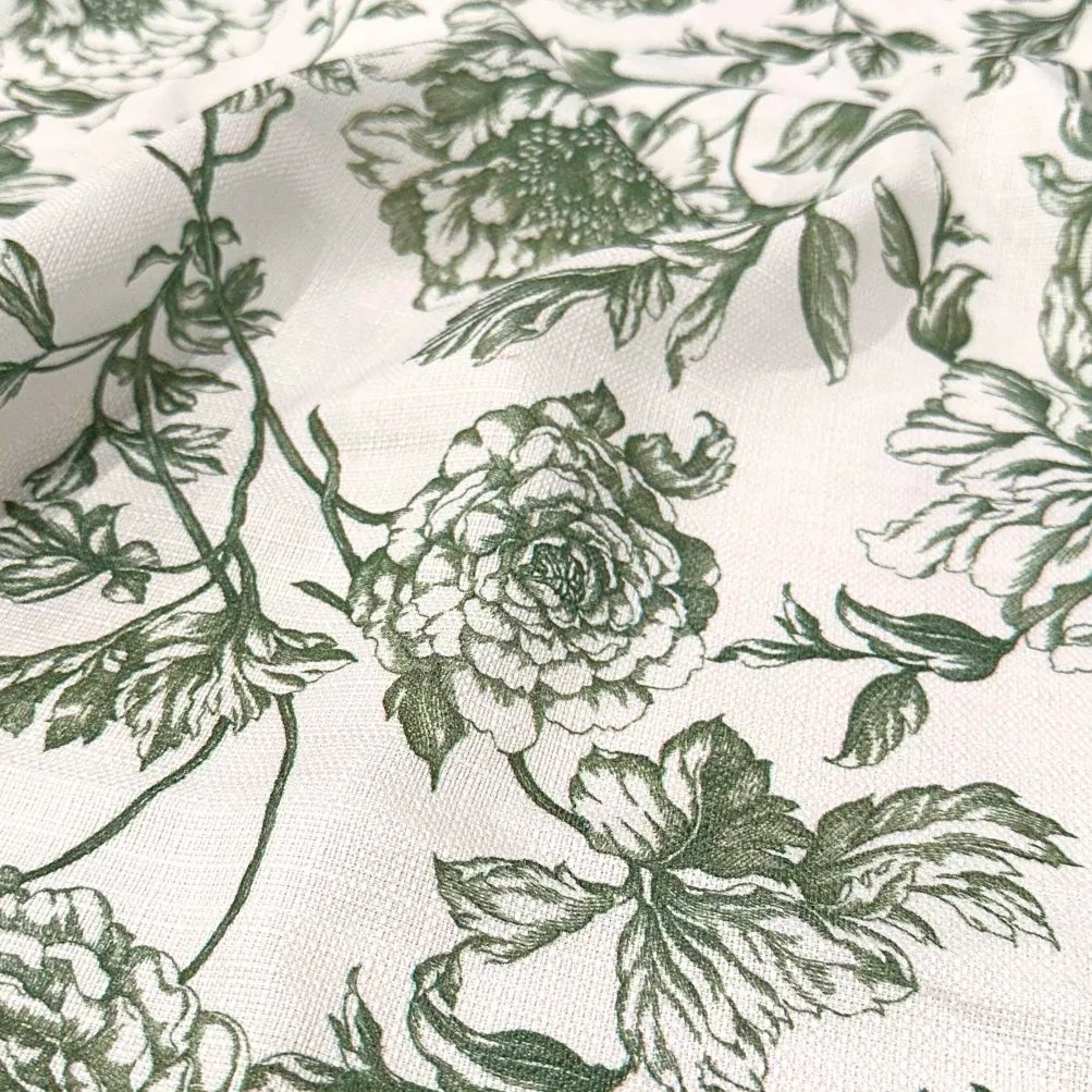 Artistry Bloom (Slub Print) Table Napkin in Willow Green