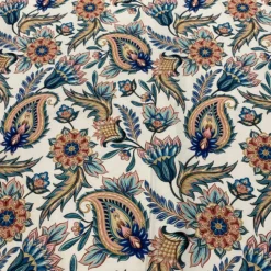 Asian Paisley (Dupioni) Table Linen in Teal
